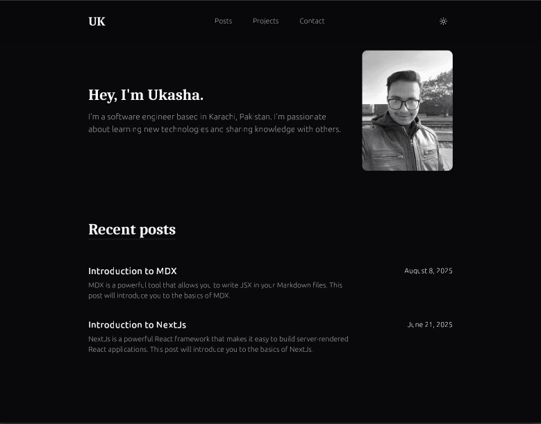 NextJs MDX Portfolio
