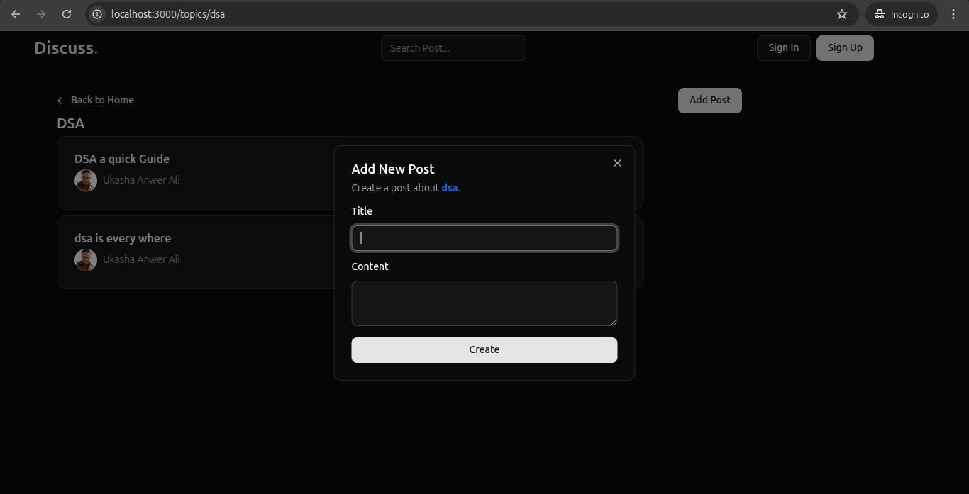 post-create Screenshot