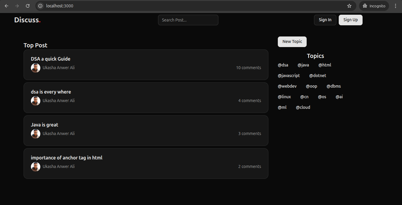 Homepage Screenshot