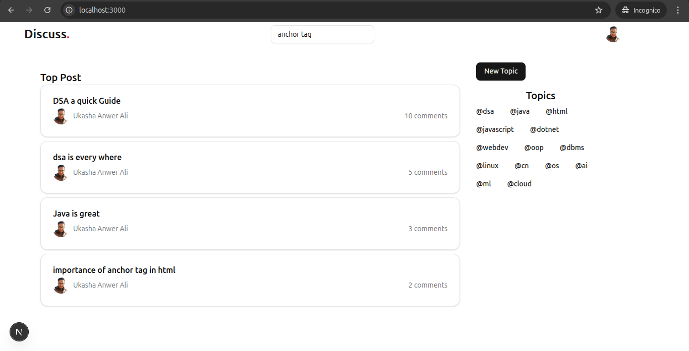 Homepage Screenshot